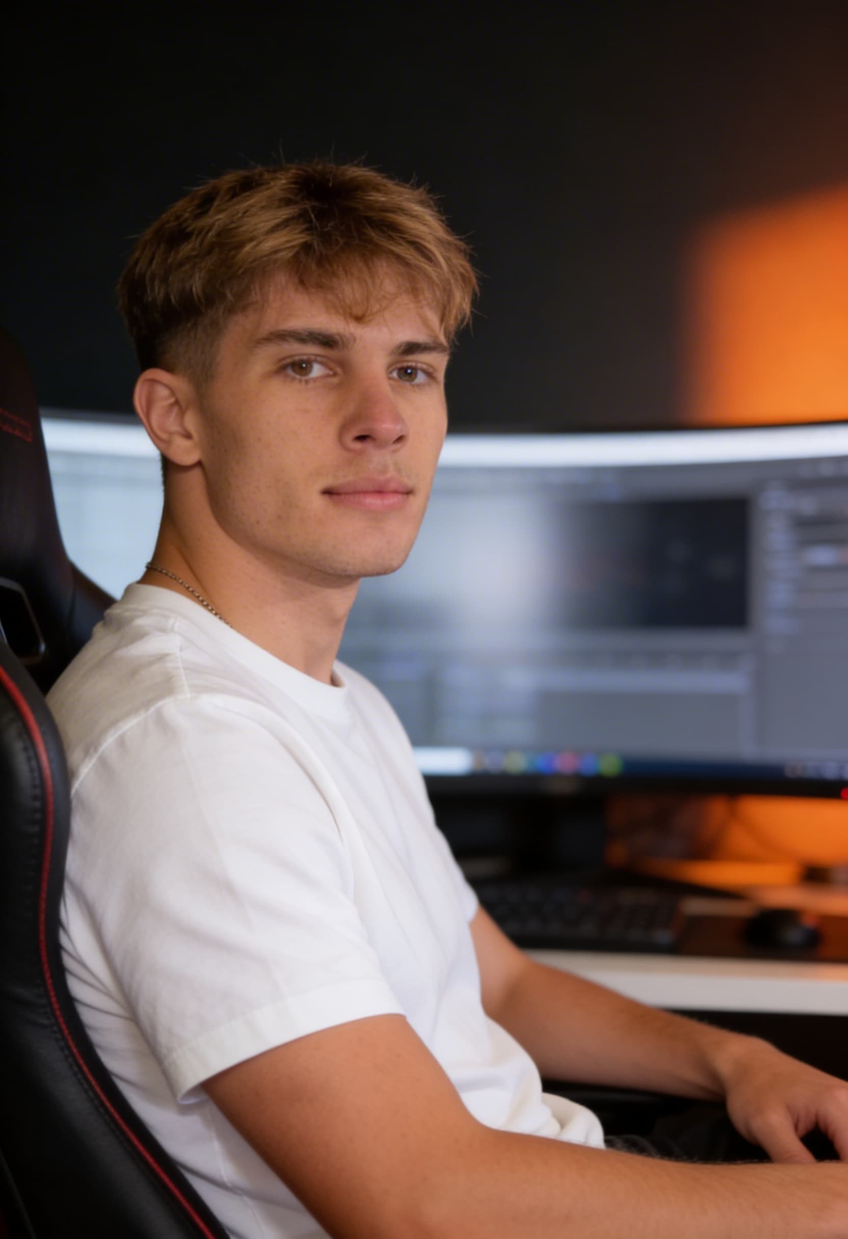 Lucas Vitale no workspace de edição